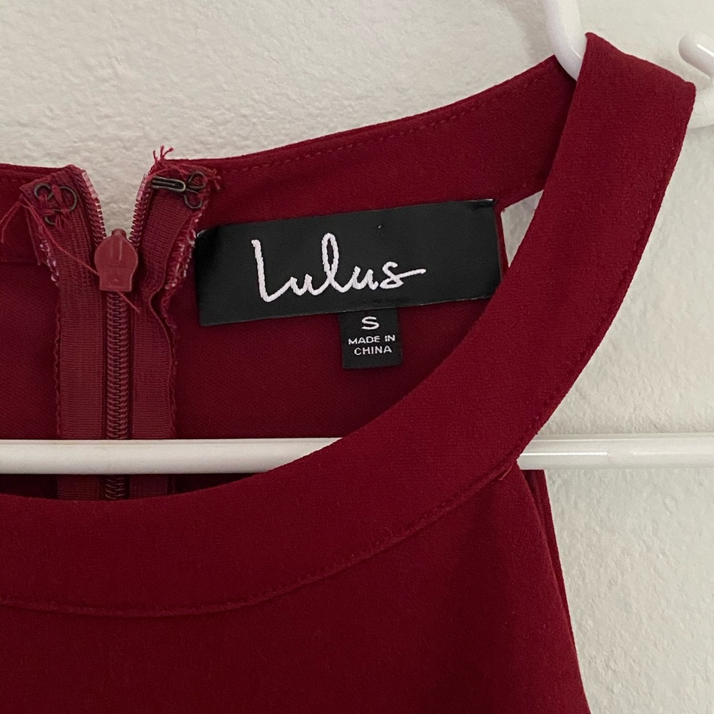 Lulus Burgundy Mini Dress